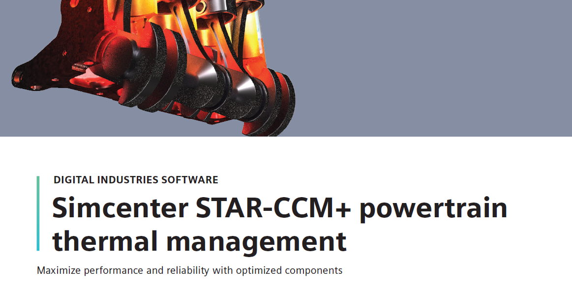 Simcenter Star CCM Powertrain Thermal Management